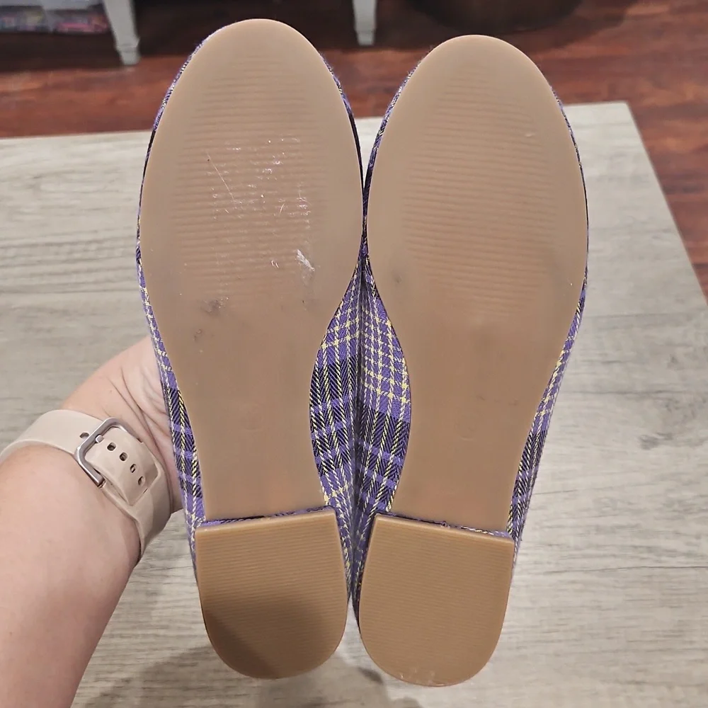 Elle kids purple plain flats... Size 1 girls